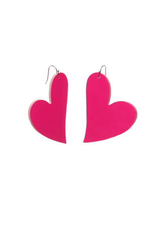 Cercei inima - Fuchsia neon [2]