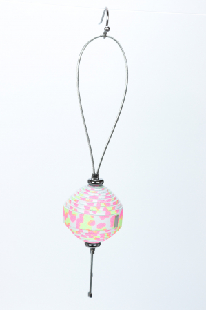 Cercei Leatherbonbon Plutitor - Animal print roz/galben neon [1]