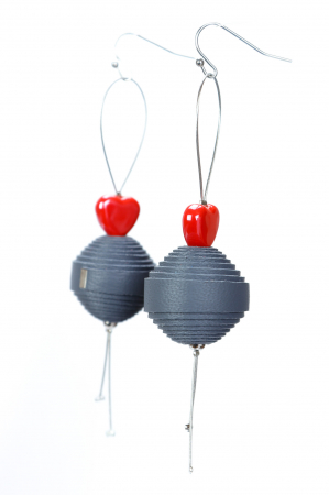 Cercei Leatherbonbon Plutitor - Gri [2]