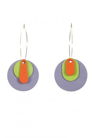 Cercei Mix&Match -  Lila + Verde lime + Portocaliu [1]