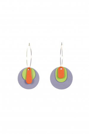 Toate produsele - Cercei Mix&Match -  Lila + Verde lime + Portocaliu