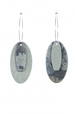 Cercei Mix&Match - Snake print + Gri cu sclipici [1]