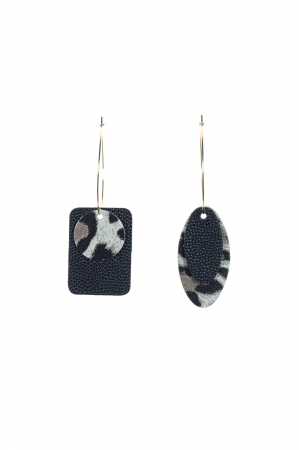 Toate produsele - Cercei Mix&Match - Negru + Animal Print
