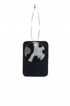 Cercei Mix&Match - Negru + Animal Print [2]