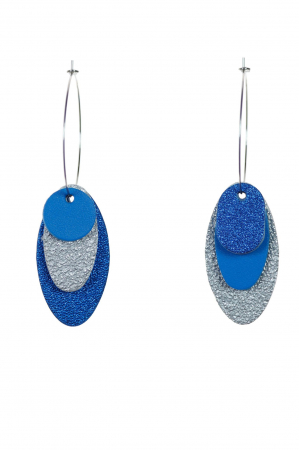 Cercei Mix&Match - Albastru + Argintiu [1]