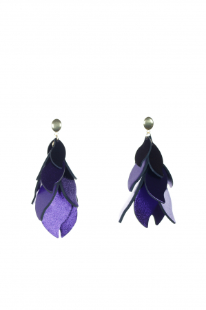 Toate produsele - Cercei petale - Violet metalic
