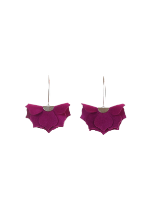 Toate produsele - Cercei Urban Petals - Magenta