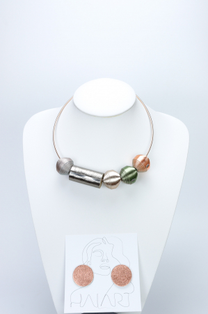 Toate produsele - Set Cercei + Colier Leatherbonbon & Marshmellow