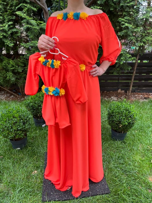 Rochie fetita Cosanzeana portocalie [3]
