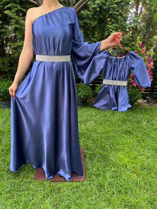 Rochie lunga Aurora albastra [3]