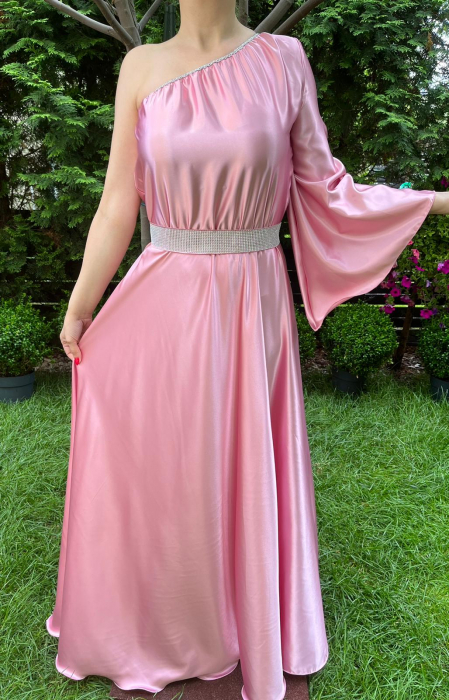 Rochie lunga Aurora roz [2]