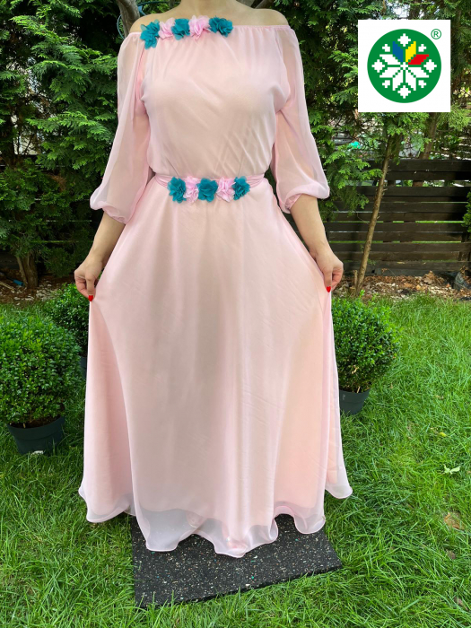 Rochie lunga Cosanzeana roz [1]