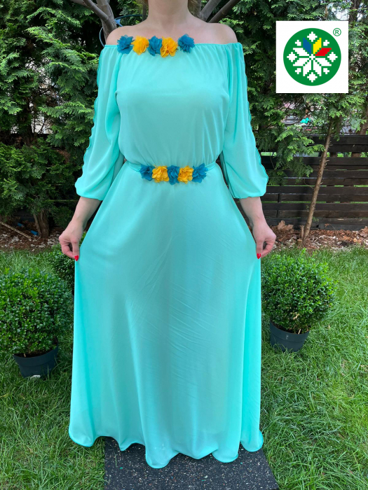 Rochie lunga Cosanzeana turquoise [1]