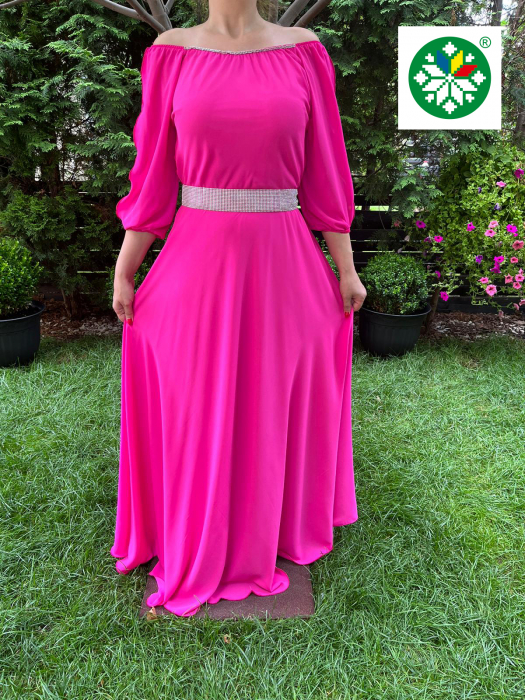 Rochie lunga Ecaterina fucsia [1]