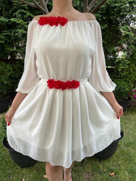 Rochie scurta Cosanzeana alba [1]