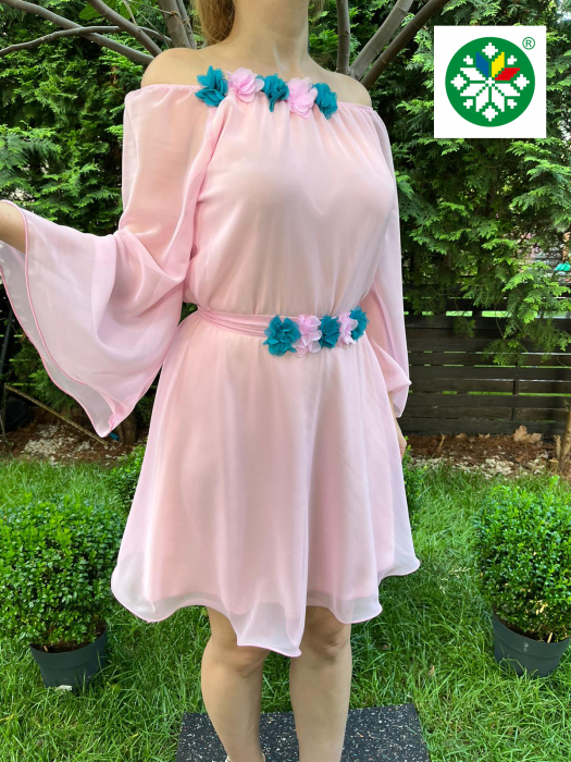 Rochie scurta Cosanzeana roz [3]