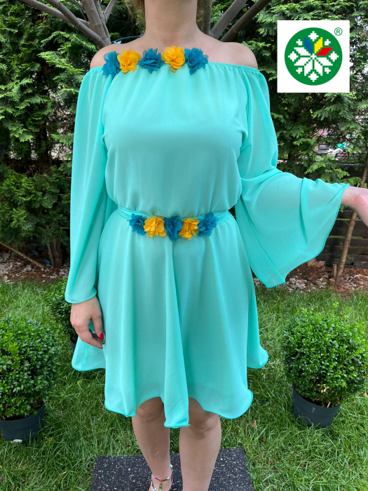 Rochie scurta Cosanzeana turquoise [2]
