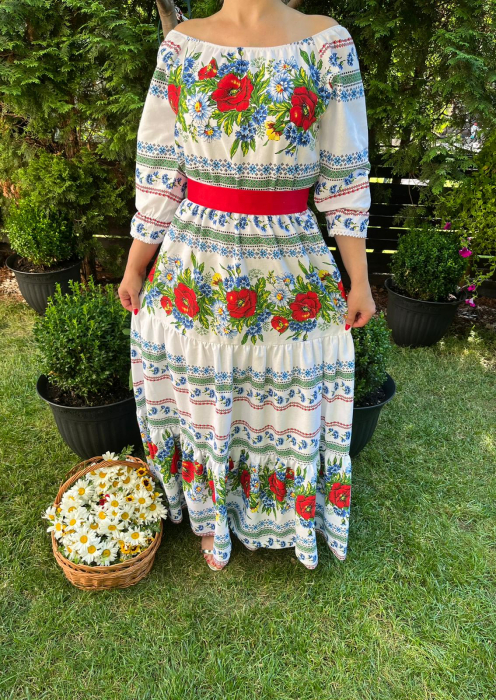Rochie traditionala volane lunga Gia [1]