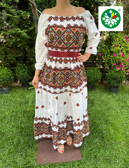 Rochie traditionala volane lunga Liliana [2]