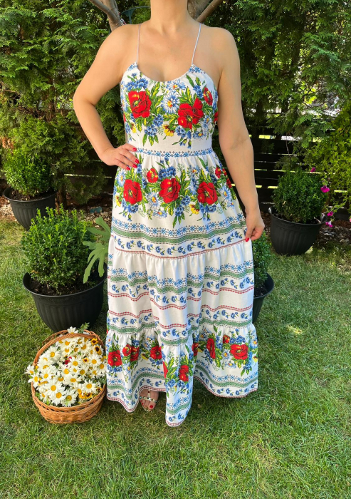 Rochie traditionala volane lunga Ofelia [2]