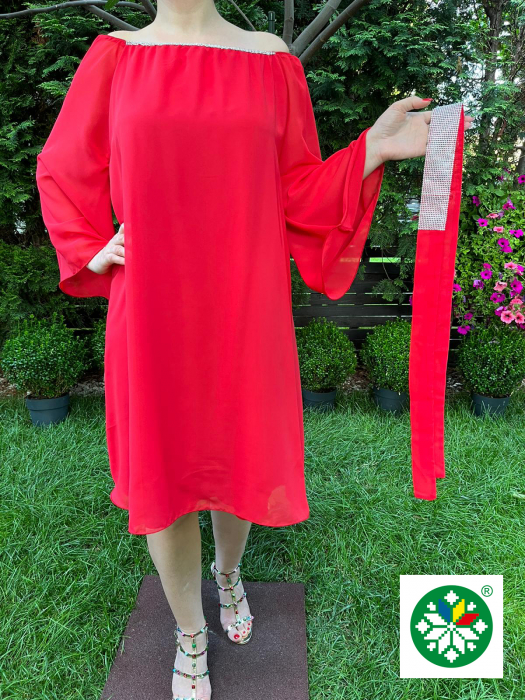 Rochie voal Cati rosie [1]