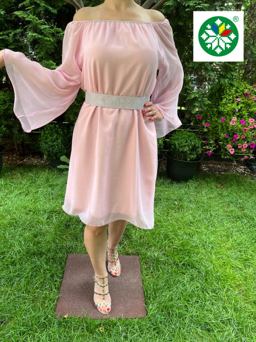 Rochie voal Cati roz [2]