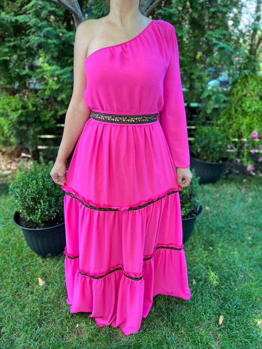 Rochie volane Sonia fucsia [2]