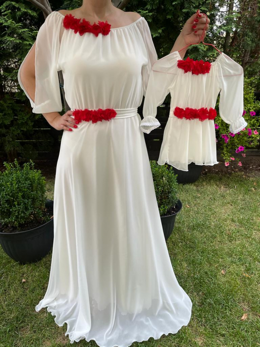 Set rochie lunga Cosanzeana alba [1]