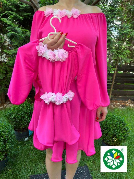 Set rochie scurta Cosanzeana fucsia [1]