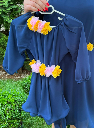 Rochii fete - Rochie fetita Cosanzeana bleumarin