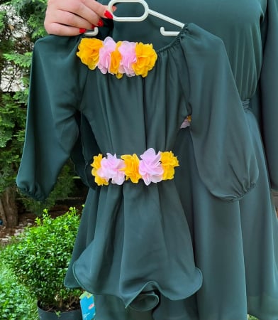 Rochii fete - Rochie fetita Cosanzeana verde