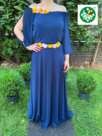 Rochie lunga Cosanzeana bleumarin [1]