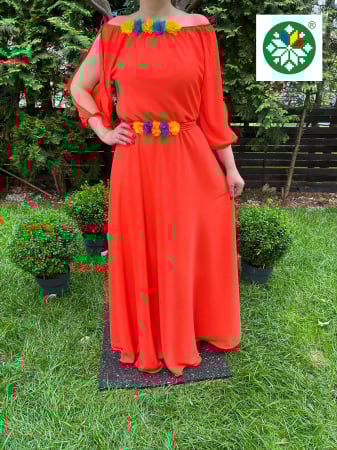 Rochie lunga Cosanzeana portocalie [1]