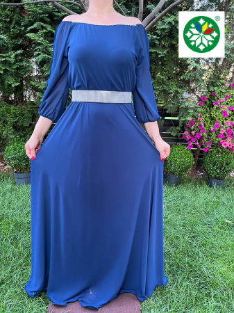 Rochii elegante - Rochie lunga Ecaterina bleumarin