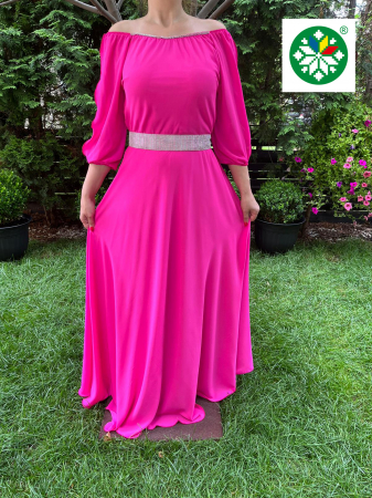 Rochii elegante - Rochie lunga Ecaterina fucsia