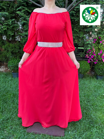 Femei - Rochie lunga Ecaterina rosie