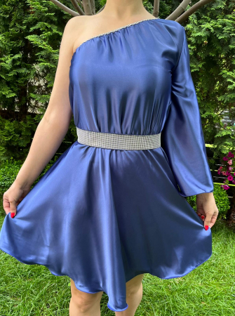 Rochii elegante - Rochie scurta Aurora albastra