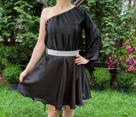 Rochii elegante - Rochie scurta Aurora neagra