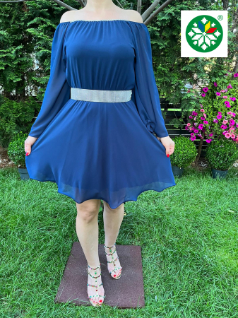 Rochii elegante - Rochie scurta Ecaterina bleumarin