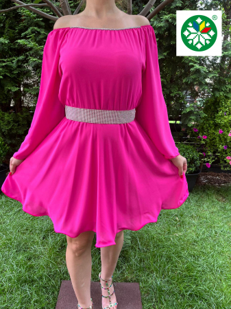 Rochii elegante - Rochie scurta Ecaterina fucsia
