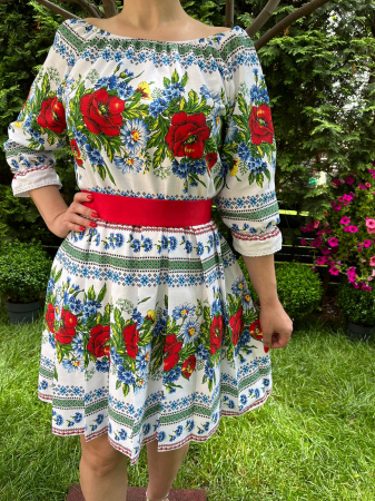 Rochii traditionale - Rochie traditionala pliuri Cosmina