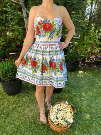 Rochii traditionale - Rochie traditionala pliuri Iasmina