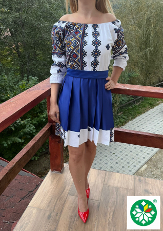 Rochii traditionale - Rochie traditionala pliuri Aida