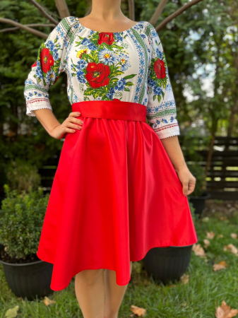 Rochii traditionale - Rochie traditionala scurta Luiza