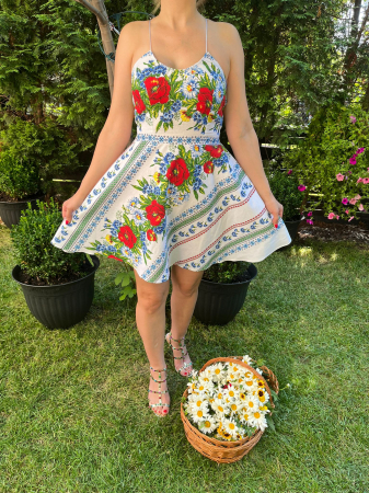Rochii traditionale - Rochie traditionala scurta Roxana