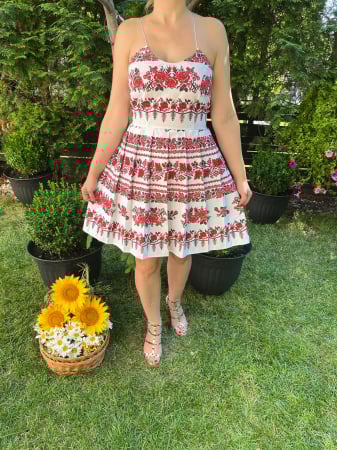 Rochii traditionale - Rochie traditionala pliuri Gina