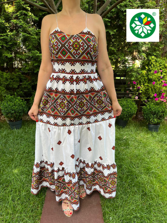 Rochii traditionale - Rochie traditionala volane lunga Ancuta