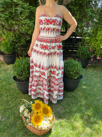Rochie traditionala volane lunga Natalia [1]