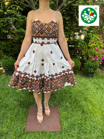 Rochii traditionale - Rochie traditionala volane medie Ancuta