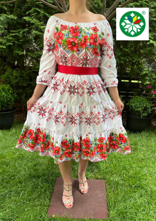 Rochii traditionale - Rochie traditionala volane medie Iuliana